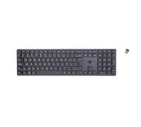 450 - Clavier - programmable - 100% - full size - sans fil - 2.4 GHz - AZERTY - Belge - noir