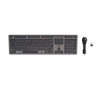 HP 720 - Clavier - multi-appareil, rechargeable, alimenté par SuperCapacitor, 22 touches programmables - full size - sans fil - Bluetooth, 2.4 GHz - QWERTY - Anglais - noir tombée de nuit Noir G