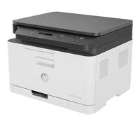 HP Color Laser MFP 178nw 4ZB96A, imprimante Laser Couleur Multifonction, Imprime, scanne et Copie, Wi-FI, Ethernet, USB 2.0 Haute Vitesse, Application Smart, Panneau de Commande LCD, Blanche et Grise