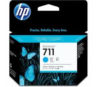 HP CZ134A Pack de 3 Cartouches d'Encre Authentique HP 711 Cyan 29 ml pour Traceurs Grand Format HP DesignJet T120, T125, T130, T520, T525, T530 et Tête d'Impression HP 711 DesignJet