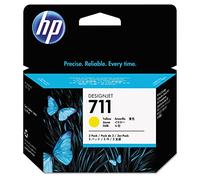 HP CZ136A Pack de 3 Cartouches d'Encre Authentique HP 711 Jaune de 29 ml pour Traceurs Grand Format HP HP DesignJet T120, T125, T130, T520, T525, T530 et Tête d'Impression HP 711 DesignJet
