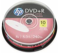HP DVD+R DL 8,5GB, 240Min, 8x, Cakebox, 10 CDs, imprimable