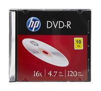 HP DVD-R Lot de 10 disques Vierges 16x 120 Minutes 4,7 Go