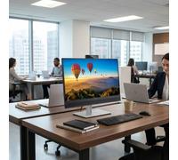 HP E24m G4 Moniteur de conférence FHD USB-C 23,8'' Écran FHD professionnel de 23,8 pouces avec caméra et microphone intégrés et port USB-C, pour des