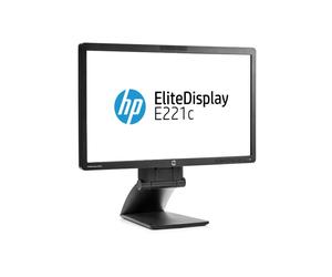 HP EliteDisplay E221C 21.5'' Grade A Moniteur PC tout-en-un de 21,5'' avec webcam, haut-parleurs et microphones intégrés, idéal pour réaliser des