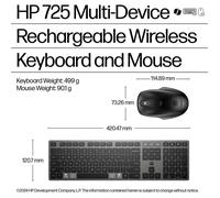 HP Ensemble clavier et souris sans fil rechargeables multi-appareils 725