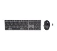 HP 720 - Ensemble clavier et souris - multi-appareils, rechargeable, alimenté par SuperCapacitor, touches programmables - full size - sans fil - Bluetooth, 2.4 GHz - QWERTY - Anglais international - n