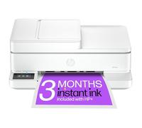 HP Envy 6530e Imprimante tout-en-un parfaite pour la maison, couleur sans fil, impression, numérisation et copie, 3 mois d'encre instantanée gratuits, chargeur automatique de documents, blanc