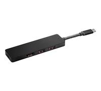 HP ENVY USB-C Hub / Concentrateur / Station d'Accueil pour Ordinateur Portable 5LX63AA#ABB (USB-C, 2 USB-A, HDMI 2.0, Compatible Windows et MacOS) - Noir