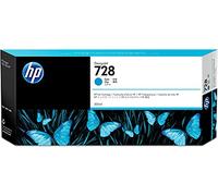 HP F9K17A - Cartouche d'encre Authentique 728 Cyan 300 ML, Grande capacité, avec Encre d'origine, pour Traceurs Grand Format DesignJet T730 et T830 et tête d'impression 729 DesignJet
