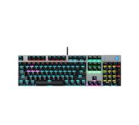 HP GK400F Clavier mécanique filaire, touches ABS avec panneau métallique, 104 touches pour jeux et une utilisation professionnelle, interrupteur marron, compatible avec ordinateur de bureau et