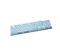 HP GK400F Clavier mécanique filaire USB pleine taille 104 touches Clavier de jeu et de bureau avec commutateurs marron, panneau métallique, touches à double shot, rétroéclairé bleu glacier, QWERTY