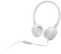 HP H2800 - Casque Audio Filaire avec Microphone (Tablette, Smartphone, Ordinateur Portable) - Blanc/Argent