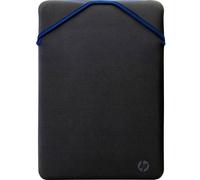 HP - PC Protection réversible pour Ordinateur Portable jusqu'à 15,6 cm, Design réversible, Noir/Bleu 2F1X7AA