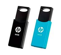 Hp Hpfd212w64-bx Twinpack Negro Y Azul 2ud Pendrive Usb 2.0 Con 64gb - Escritura De 5mb/s Lectura De 15 Mb/s