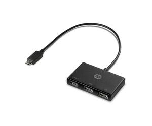 HP Hub USB-C vers USB-A Z6A00AA - USB 3.2 Gen 1 Type-C, 3 Ports USB 3.2 Gen 1 Type-A - 66.8 x 41.4 x 10.5 mm, 36.5g - Compatible HP ZBook et EliteBook