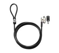 HP Kit de verrouillage de câble à clé 10 mm, 1,83 m, Clé ronde, Acier galvanisé, Noir T1A62AA
