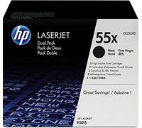 HP LaserJet CE255XD Lot de 2 toners d'origine Noir Capacité élevée