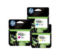 HP - Lot cartouches encre Magenta Cyan Jaune - 920XL CD973AE BGX CD972AE BGX CD974AE BGX