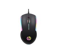 HP M160 Souris optique de jeu filaire USB avec rétroéclairage LED, 1000 DPI, 3 boutons et durée de vie jusqu'à 3 millions de clics, garantie 1 an (843W8AA, noir)