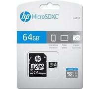 HP Carte microSDXC mi210 64 Go UHS-I U1 Classe 10 avec adaptateur SD