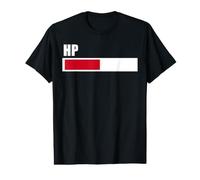 HP Moitié - Design Amusant Jeu Vidéo, 50% Barre de Vie T-Shirt Graphique avec Valeur