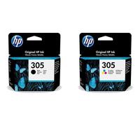 HP Pack de 2 cartouches d'encre authentiques 305 3 couleurs / noir
