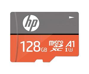 HP mxA1 Carte mémoire microSDXC 128 Go + Adaptateur SD, 100 Mo/s en Lecture, 85 Mo/s en écriture, Classe 10 UHS-I, U3, A1 App Performance pour la vidéo 4K