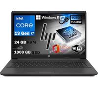 HP Notebook 250 G10, PC portable Grey, Intel Core i7 1335U 13Th Gen 5Ghz, Ram 24 Go, SSD 1000 Go, Display 15,6" Full HD, Win 11 Pro, ordinateur prêt à l'emploi