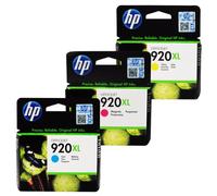 HP Officejet 920XL Lot de 3 cartouches de couleur pour imprimante à jet d'encre, ensemble de cartouches Cyan, Magenta, Jaune
