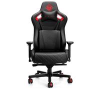 HP Omen Chaise de Jeu Réglage de la Hauteur Dossier Plein Soutien Lombaire Simili Cuir Noir