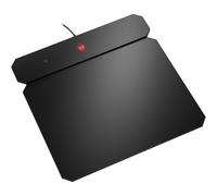 HP OMEN Outpost Tapis de Souris Gaming (Fonction Charge Sans Fil Qi Intégrée, 34,6 cm x 34,4 cm, Fin, Réversible, Éclairage LED RVB) - Noir