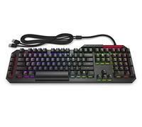HP OMEN Sequencer Clavier Mécanique Gaming AZERTY (Filaire - USB, Anti-ghosting, Switch Cherry MX Blue, 5 macros programmables, Rétroéclairage LED RGB) - Noir