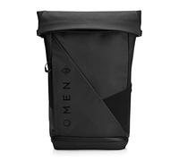 HP OMEN Transceptor 15 Sac à dos Gaming à Rabat Roulé pour Ordinateur Portabe jusqu'à 15,6" (Imperméable, Poche RFID, Prise USB intégrée) - Noir
