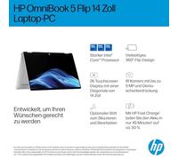 HP OmniBook 5 Flip 14" 2K Écran tactile Core i5-1334U 16Go/512GB SSD Windows 11 Home - 14-fp0455ng (BZ8S2EA#ABD)