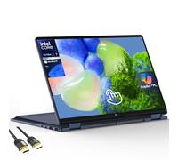 HP OmniBook X Flip 2-in-1 Laptop,14" 2K Touchscreen Laptop,Intel Core Ultra 7, Arc 140V GPU Copilot+ PC,16GB RAM 512GB SSD,Thunderbolt 4, PDG HDMI Cable, US Version KB, Win 11 Pro,Atmospheric Blue