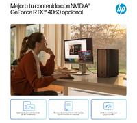 HP OmniDesk M03-0004ns Intel Core Ultra 7 265 32 Go DDR5-SDRAM 1 To SSD DOS gratuit Tower PC AI PC Bois, Noir