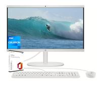 HP Ordinateur de bureau tout-en-un FHD 21,5" - Windows 11 Pro et Microsoft Office licence à vie, Intel Celeron J4025, carte graphique Intel UHD, 8 Go de RAM, 512 Go SSD, caméra True Vision, WiFi 6,