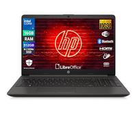 HP Ordinateur portable 250R G9, Intel 5-120u 10 Core 1,4 GHz, écran 15,6" FHD, RAM 16 Go, SSD 512 Go, Windows 11, prêt à l'emploi avec Libre Office
