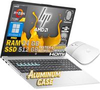 HP Ordinateur portable 255 G10 Silver Cover Aluminium SLIM, AMD Ryzen 3 7330, RAM 24 Go, SSD Nvme 512 Go, Full HD 15.6, clavier rétroéclairé, empreinte digitale, Wi-Fi 6, Win 11 Pro, assorti