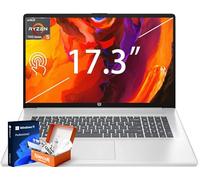 HP Ordinateur portable tactile 17,3", AMD Ryzen 5 7430U, 16 Go de RAM, 1 To SSD, 17,3" HD+ anti-reflet, Wi-Fi 6, Copilot AI, clé USB 128 Go, charge rapide, Windows11 Pro, avec accessoires
