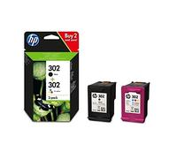 HP Original 302 Noir et Tricolore Combo Lot X4d37ae Uniquement Compatible avec Les imprimantes européenne