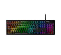 HP Origine en alliage - Clavier mécanique de jeu - Rouge HX (disposition FR), Taille réelle (100 %), Avec fil, USB, Clavier mécanique, LED RGB, Noir 4P4F