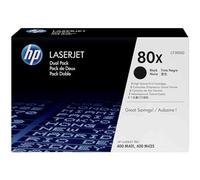 HP 80X pack de 2 cartouches authentiques de toner LaserJet noir grande capacité