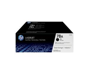 HP Pack de 2 Toners LaserJet 78A Noir (CE278AD) - 2x4200 pages, Original, Impression Laser - 375x226x125mm, 1.16kg, Compatible HP