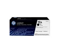 HP Pack de 2 Toners LaserJet Noir 12A (Q2612AD) - 2 x 4000 pages - Original - Imprimantes HP LaserJet 12 Series - 30% Recyclé - Fabriqué au Japon