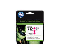 HP Pack de 3 cartouches d'encre DesignJet 712, magenta, 29 ml, DesignJet T210, T230, T250, T630, T650, Magenta, Malaisie, 119 mm, 46,2 mm, 126 mm 3ED7