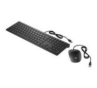 HP Pavilion 400 - Ensemble clavier et souris - USB - Allemand - noir de jais Noir G