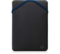 HP - PC Protection réversible pour Ordinateur Portable jusqu'à 15,6 cm, Design réversible, Noir/Bleu 2F1X7AA