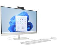 HP PC Tout en Un 27-cr0008nf - Core i5 1335U / jusqu'à 4.6 GHz - RAM 16 Go - SSD 512 Go - NVMe - Intel Iris XE - IEEE 802.11ax (Wi-FI 6) - Clavier et Souris sans Fil, Blanc, Windows 11